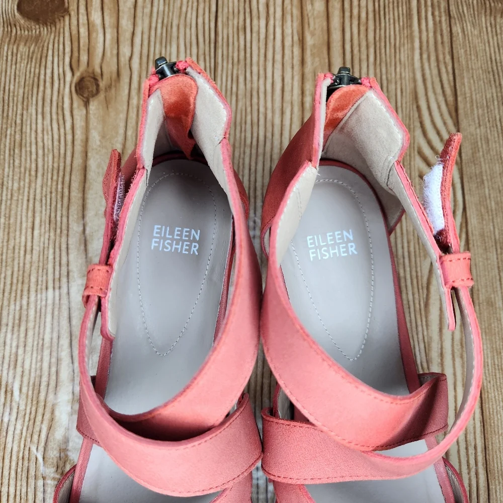 Eileen‎ Fisher Sally Wedge Strappy Sandal Size 9